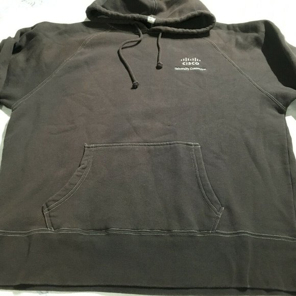 #45 J. America Sweatshirt Hoodie Men Size M Long Sleeve CISCO corporate - Picture 2 of 9